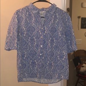 Paisley print blue shirt!